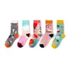 Skarpetki dla kobiet zabawne bawełniane abstrakcyjne panie moda swobodna kobieca socken ciepła osobowość sox design graffiti harajuku sock w kobiecie