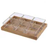 Plates Simple Glass Partitioned Dried Fruit Plate Living Room Candy Melon Seed Nut Creative Snack Platter Storage Box Home