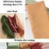 Table Napkin 40x40CM Set Of 12 Cloth Napkins Cotton Fabric Wrinkles After Washing Reusable Cheeseclot Kitchen Dining Room Decoration