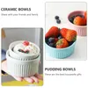 Miski 5pcs Pudding Cups piekarnik bezpieczne ramekins porcelanowe potrawy ceramiczne dla