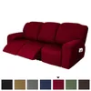 Stoelbedekkingen Elastische Polar Fleece 3-zits Recliner deksel met bekerhouder Louner leuning leunstoel All-Inclusive Sofa Slipcover voor woonkamer