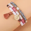 Bracelets de charme Bohemia Pearl Shell for Women Multicouche Polymer multicouche Clays Elastic Party Party BielryCharm