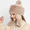 Berets Women Winter Est Outdoor Warm Fluffy Fleece Hats Faux Fur Earflap Ski Cap Casual Ear Protector Cover