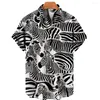 Camisas casuais masculinas 2023 camisa havaiana praia de verão de manga curta tops respiráveis ​​soltos moda 5xl