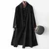 Women's Wool & Blends Double-sided Coat Cover Meat Loose Version Female Fashion Long CoatWomen's