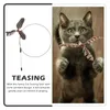 Cat Toys Wand inomhus Toy Catsfeather Interactive Kitten Teaser Pet Stick Chasing Attachments Träning Anrikning Dekorativ