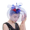 Cabeças de cabeça Senhoras elegantes chapéus fascinadores Party Feather Mesh Veil Chetedress Bridal Flower Cocktail Hair Ornament