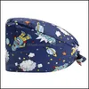 Beanie/Skull Caps Cartoon Pattern Medico Scrub Cappello Ospedale Medico Lavoro Operatore sanitario Cap Clinica per animali Infermiera Estetista Cappelli da infermiera Ot3Qh