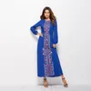 Casual Dresses Autumn Robe Vintage Femme V Neck Floral Mexican Embroidered Dress Maxi Elegant Long Sleeve Ladies Bohemian DD1672