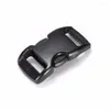 Utomhusgadgets 50st/Lot Black 3/8 10mm Plast Curved Side Release Spuckles Spännen för 550 Paracord Survival Armband Stems Webbing