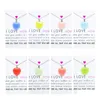 Pendant Necklaces Mothers Day Love Mom Heart Luminous Stone Blue Green Glow Light In The Dark Necklace For Jewelry Making With Card Dhn6T