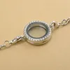 Link Armbanden DIY Living Memory Office Casual Po frame Home medaTet drijvende sieraden zilveren dames armband