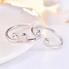 Pierścienie ślubne spersonalizowane hamowanie magicznej stali nierdzewnej zahamowanie magicznej frazy Inkanation of Golden Hoop Ring 2PCS/para