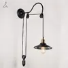 Wall Lamps Creative Vintage Retro Lamp Wrought Iron Loft Industrial American Pulley Lift Sconce Lights Fixture Home Deco Cafe Bar