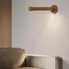 Wall Lamp 4000K Wood Rotated Touch Control Light Stepless Dimmable Brightness Lighting Tool For Home Bedroom Living Room