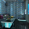 Sfondi Modern Fashion Ktv Wallpaper 3d Blue Wave Bar Geometric Roll Cafe Shop Stickers murali Project Paper Decor