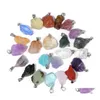 Pendant Necklaces Natural Stone Rough Mineral Quartz Crystal Agate Gems Pendants Fit Diy Necklace Earrings Accessori Costume Jewelry Dhmt9