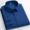 Männer Casual Hemden 2032 Gelb Herren Kleid Marke Slim Fit Langarm Hemd Männer Button Down Chemise Arbeit Büro Business 1008