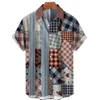 Chemises décontractées pour hommes Vintage imprimé hauts chemises surdimensionnées pour hommes t-shirt hawaïen bouton mince revers été séchage rapide chemise masculine en vrac 5xl 230114