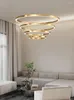 Lustres Cercle moderne anneau rond lustre Style nordique salon chambre pendentif lampes suspendues Restaurant Duplex escaliers éclairage