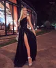 Parti Elbiseleri Dlassdress Mağazası Seksi Akşam Sırtsız Sırıştırıcılar Kadınlar İçin İnce Lüks Cheongsam Elbise Siyah Balo Elbise Tavsiye