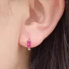 Hoop Ohrringe Korean Fashion Mini Buntes quadratisches Herz Zirkon Ohrschnalle für Frauen Schmuck 2023 Trend Piercing