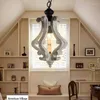 Pendant Lamps UMEILUCE Vintage Wood Light Retro White Hanging Lamp For Dining Room Bedroom Loft E27