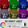 Nachtlichten Anime x 3D Light Killua Figuur LED Nachtlicht voor kinderen Kinderen Slaapkamer Bedide Lamp Tafel Toys
