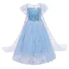 Fille Robes Halloween Party Snow Chidlren Costumes 4-10 Ans Filles Cosplay Princesse Robe Enfants Anniversaire Up