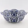 Plates Vintage Blue And White Serving Bowl For Vegetable Fruit Salad Bowls Decorative Ceramic Dish Storage