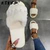 Open-toe Slippers Women Home 2024 Winter Indoor 19 Flat Shoes Lovely Pearl Chain Ladies Slides Female Sandals House 249 422 5