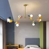 Pendant Lamps Modern Cartoon Glass Chandelier Ceiling Living Room Hanglamp For Kids Ball Colour Nordic Lighting Kitchen Luminaire