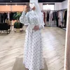 فساتين غير رسمية دونيت ، فستان مسلم ، أزياء أبيا دبي المطبوعة امرأة أنيقة طويلة الديك الرومي