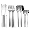 Dinnerware Sets Silverware Set Dishwasher Safe Stainless Steel Knife Tea Spoons Forks Luxury Tableware Dinner Gift Cutlery