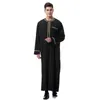 Etniska kläder Abayas Robe Saudiarabien Man Abaya Muslim Klänning Pakistan Islam Kleding Mannen Kaftan Oman Qamis Musulman De Mode Homme