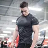 Men's T Shirts Compression Quick-drying T-shirt Man Running Tight Short Black Top Male The Gym Fitness Exercise