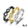 Eheringe Gold Silber Farbe Unendlichkeit Ring Ewigkeit Hand Charms Guter Freund Geschenk Endlose Liebe Symbol Modeschmuck Für Frauen Whol Dh46H