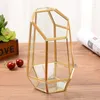 Jewelry Pouches Vintage Decorative Box Brass Glass Terrarium Container Desktop Planter For Succulent Fern Moss Air Plants Holder MXMF