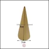 Jewelry Stand Display Wooden Holder Finger Ring Cone Shape Showcase Rack Case Stands Storage 10Pcs/Lot 313 Drop Delivery Packaging Dhuob