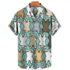 Casual shirts voor heren 2023 Hawaiiaans shirt zomerstrand korte mouw los ademende tops mode 5xl