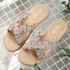 Pantofole Sandali da spiaggia estivi da donna Stretch Cross Slide Ladies Bohemia Sides Scarpe piatte casual Taglie forti