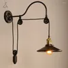 Wall Lamps Creative Vintage Retro Lamp Wrought Iron Loft Industrial American Pulley Lift Sconce Lights Fixture Home Deco Cafe Bar