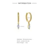 Hoopörhängen Boako 925 Sterling Silver för kvinnor Vatten Drop Pendant Girl Fashion Zircons Piercing Earring Jewelry