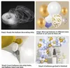 Party Decoration 95st Macaron Blue Gold Confetti Silver Latex Balloon Garland Arch Kit Birthday Baby Dusch