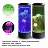 Nocne światła Lampa Lampa Jellyfish Aquarium Bedside Atmosfera nastrój Światło Pływający uroczy prezent świąteczny Kawaii dla K K1Z8