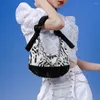 Borse da sera Borse patchwork di marca di moda Borsa da donna Designer Catena spessa Spalla Ascella con nodo Cuscino per mano Lady Bolso Mujer