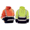 Herrtröjor säkerhet hi vis pullover mens huvtröja tröja streetwear toppar lager arbete vägar vid akut