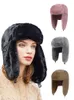 Berets INDJXND Women Russian Ushanka Pilot Bomber Hat Mens Faux Fur Unisex Winter Windproof Trapper Earflap Snow Caps Adjustable