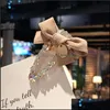 헤어 클립 Barrettes Colorf Rhinestone Hairpin Fabric Bow 클립 클립 여성 여자 패션 액세서리 M939F 드롭 DH7L2