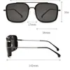 Męskie okulary przeciwsłoneczne 55 mm Driving Sun Salle For Men Designer Brand Męskie czarne okulary przeciwsłoneczne UV400 z pudą pu